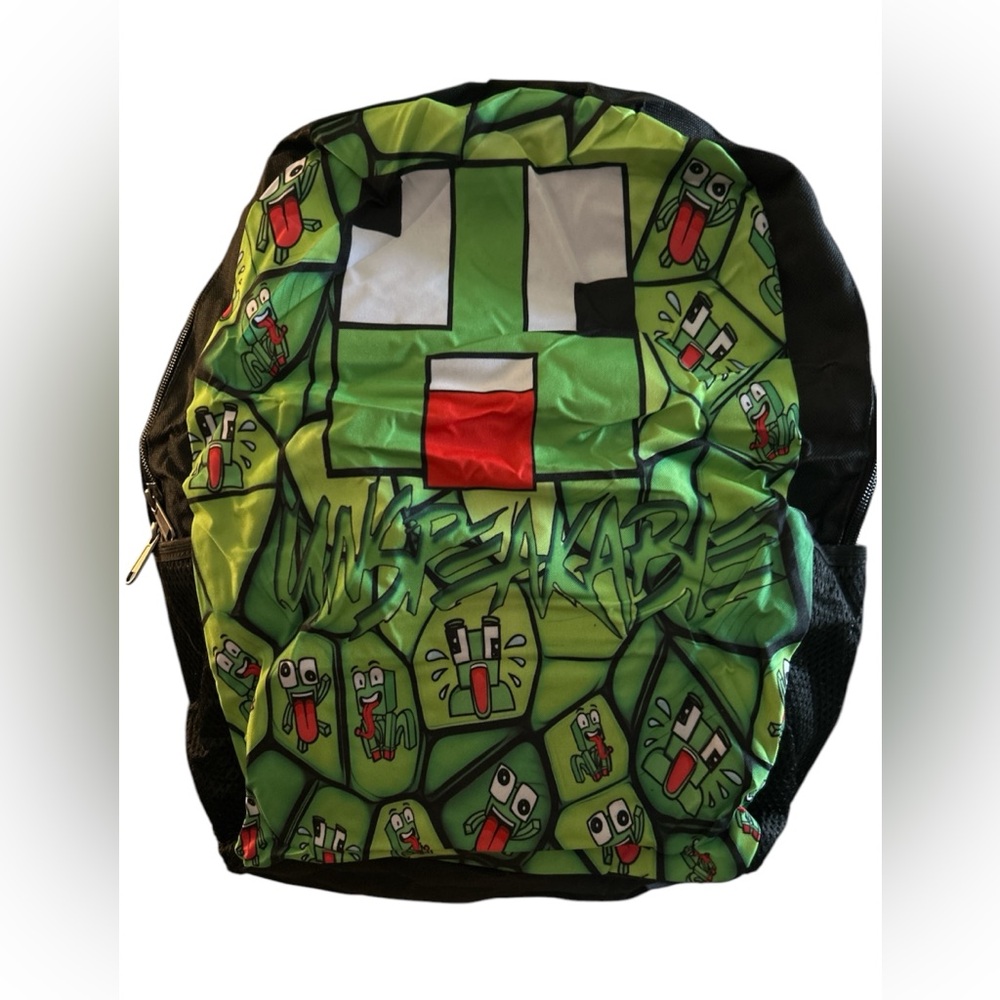 Unspeakable Green and Black Backpack with lunch bag and pencil case set